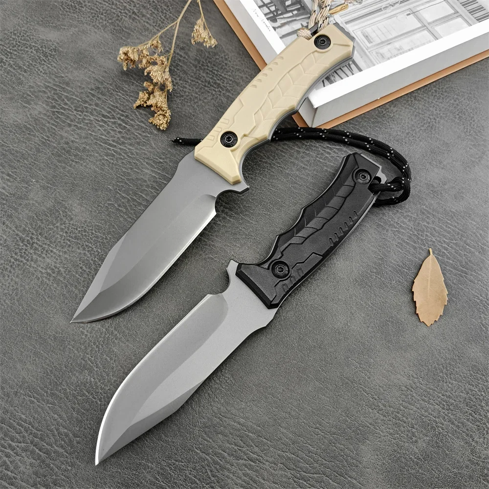 Tactical Knife 8Cr13Mov Blade Nylon Fiber Handle Full Tang Outdoor Hunting Survival Tool Self Defense Portable Utility Knife