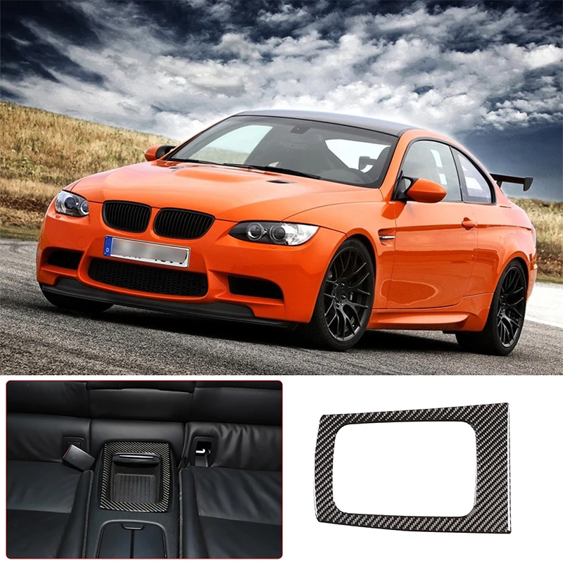 

For BMW M3 E90-E93 2007-2013 Two-door version of rear storage frame panel sticker Real carbon fiber (soft) auto parts