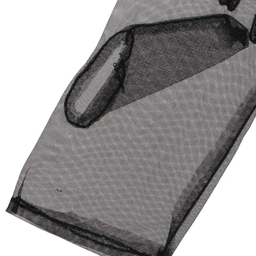 مثير الفتيات فو الحرير الشفاف الزفاف رقيقة جدا قفازات قصيرة قفازات الاصبع أوبرا قفازات شبكة