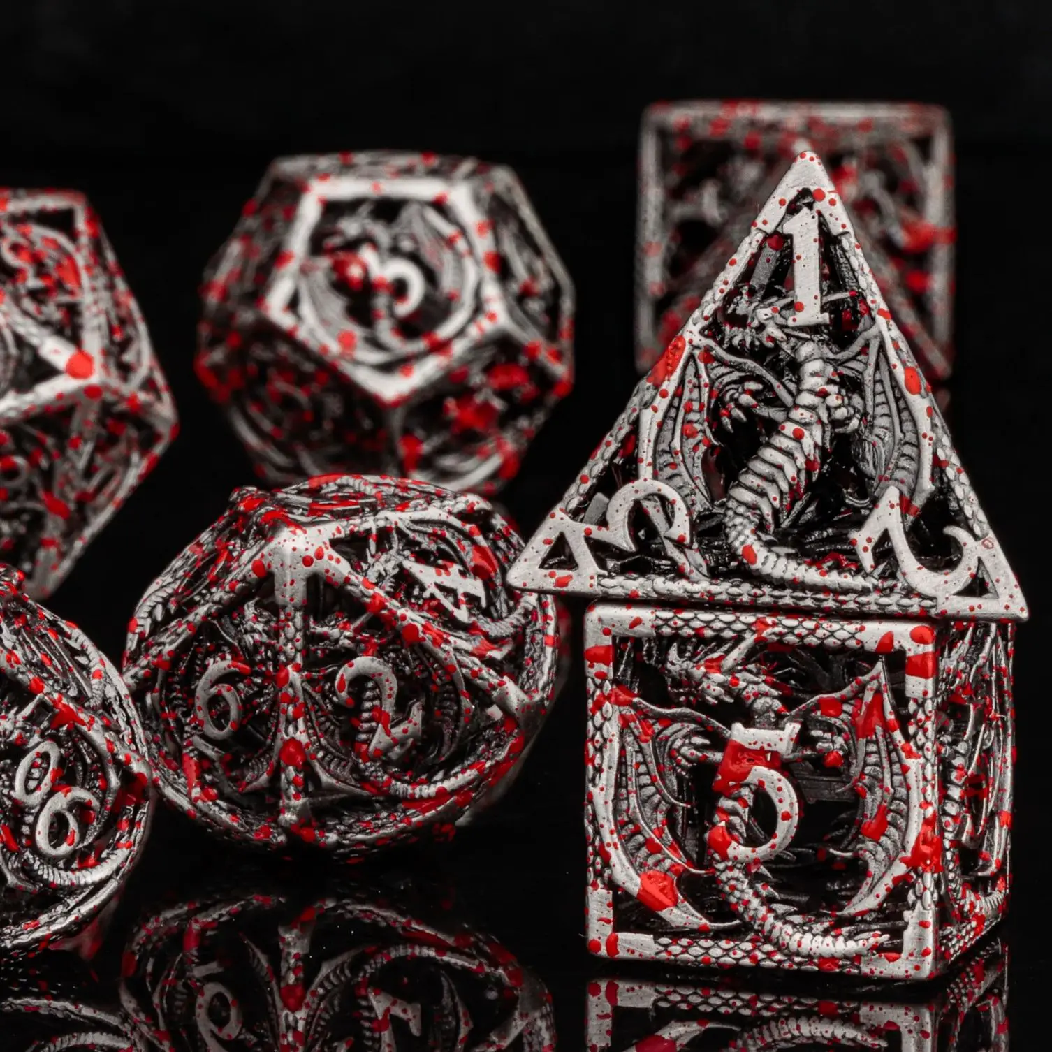 

Dragon Dice Hollow Metal d and d Dice Set for dungeons and dragon Dice, DnD Metal Dice Set Gifts, Polyhedral Dice