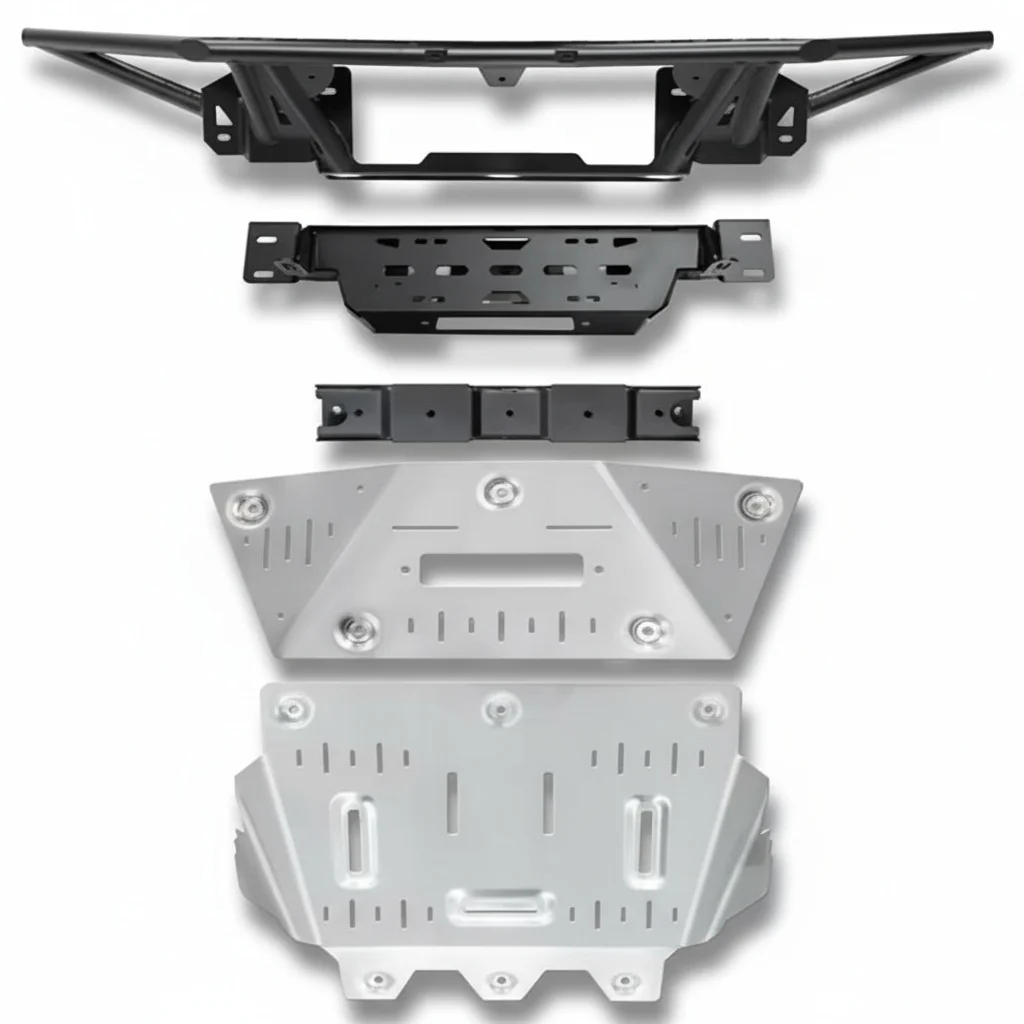 

Front Bumper For Ford F-150 Raptor 2018-2021, Steel Off-road Racing Bumper, Heavy Duty Desert Racing Bumper, Premium Upgrade