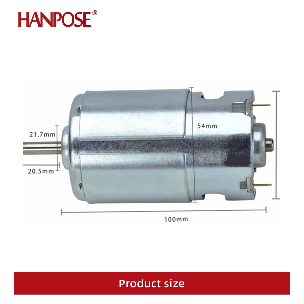 hanpose RS997 DC motor 12-24V high-speed 36V motor 6000-12000rpm silent dual bearing lathe Buddha bead table dc brush motor