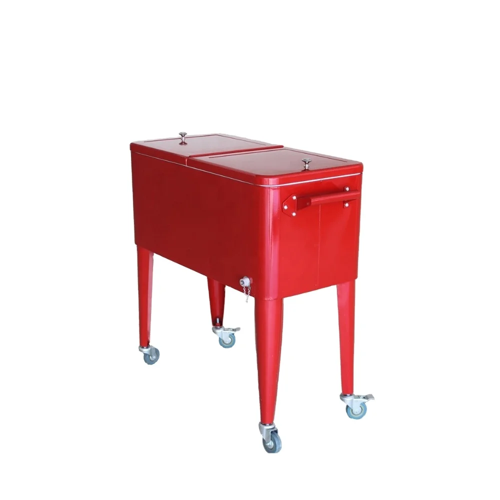 High quality outdoor retro metal cooler box for fishing