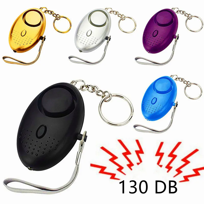 Auto Defesa Alarme 130 DB, Proteção de Segurança Self Defense Grito de Alarme de Emergência Keychain, Trabalhar Com Перцовый Баллончик