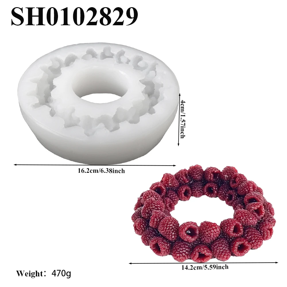Raspberry Circle or Raspberry Heart Cake Mold French Dessert Silicone Cake Molds Pastry Decoration Baking Tools Kitchen Bakeware view 6
