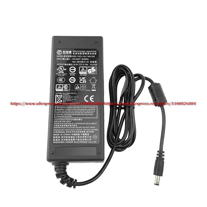 Genuine HOIOTO 19V 5.79A ADS-110CL-19-3 190110G 110W AC Adapter Chager Power Supply 5.5*2.5mm