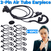 2-Pin Air Tube Earpiece for Walkie Talkie Earpiece Headset Mic Replacement Portable for Motorola CB Radio CP88 CP040 CP100 CP110