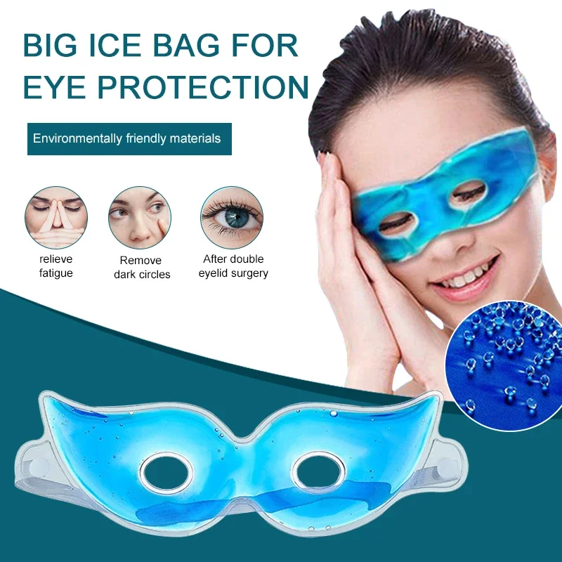 PVC Ice Gel Eye Mask Reuseable Face Mask Cooling Eyes Care Relaxation Relieve Fatigue Cold Relieve Facial Edema Beauty Skin Care