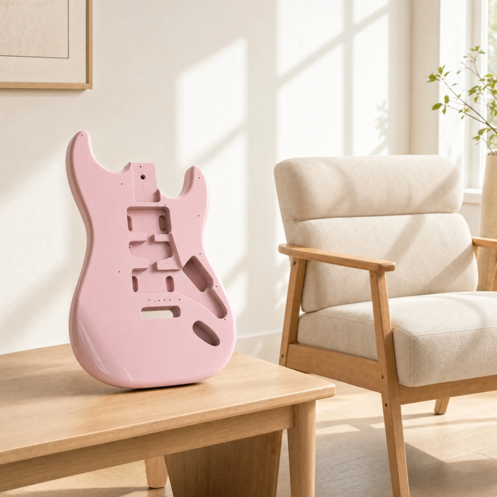 Electric Guitar Body Pre-drilled Solid-body Custom Gitarrenbody Blank for DIY Guitar Body Replacement Part