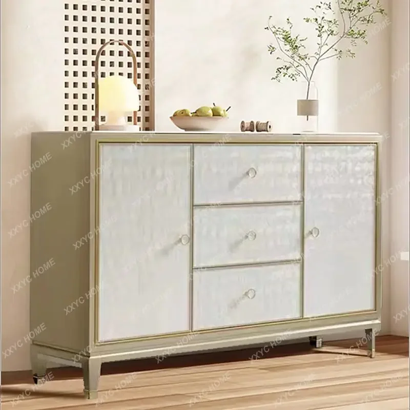 Solid wood shell entrance cabinet high-end storage cabinet simple entry
