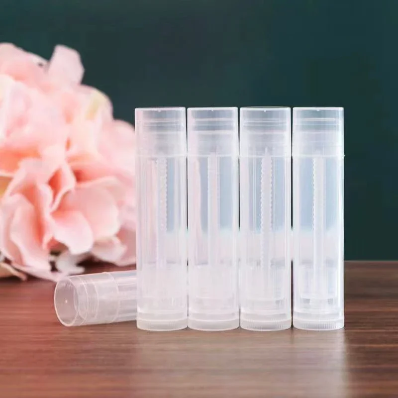 100Pcs 5ml DIY Empty Lipstick Bottle Lip Gloss Tube Lip Balm Tube Container Jars Balm Lip Gloss Tube with Cap Travel Makeup Tool