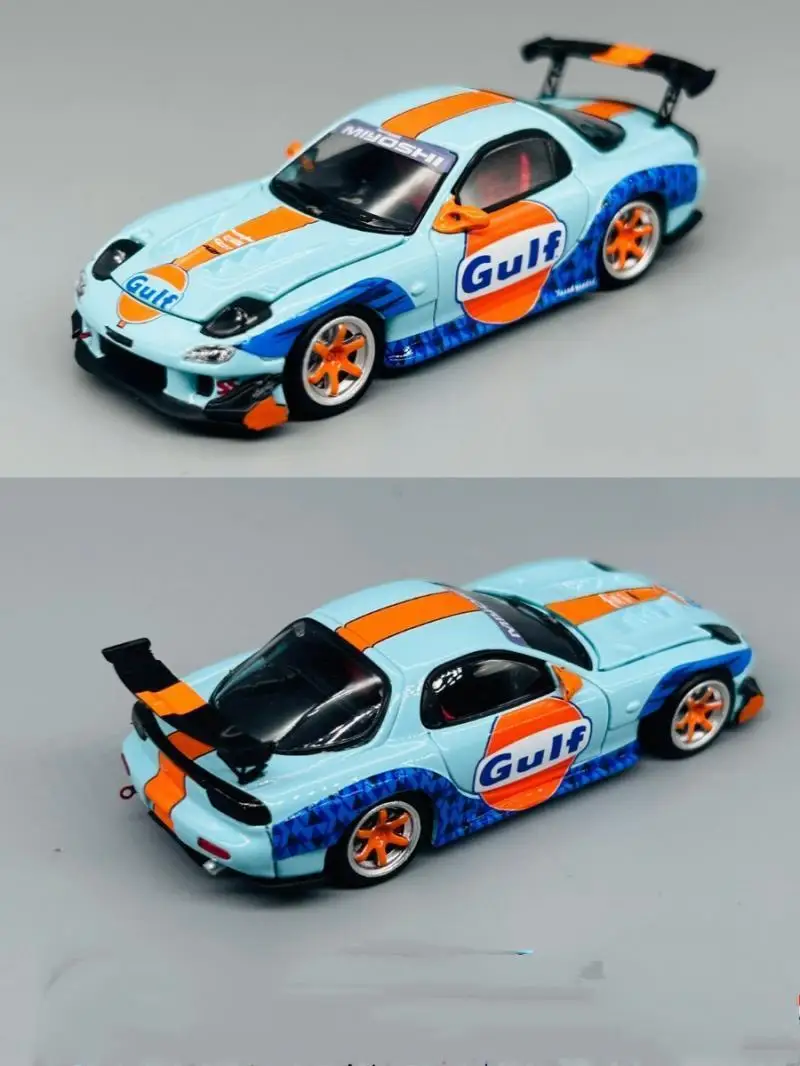 Master 1:64 for Mazda RX7 Gulf Diecast Model Car Kids Toys Gift