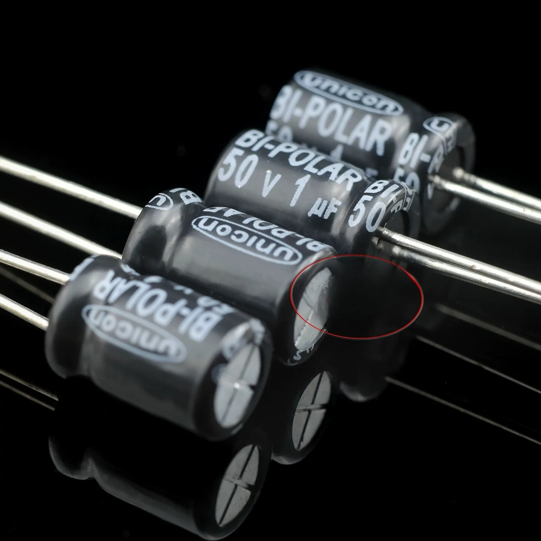 50pcs  Coupling for YUKON BP non-polar thick copper pin fever audio crossover electrolytic capacitor 50V1UF