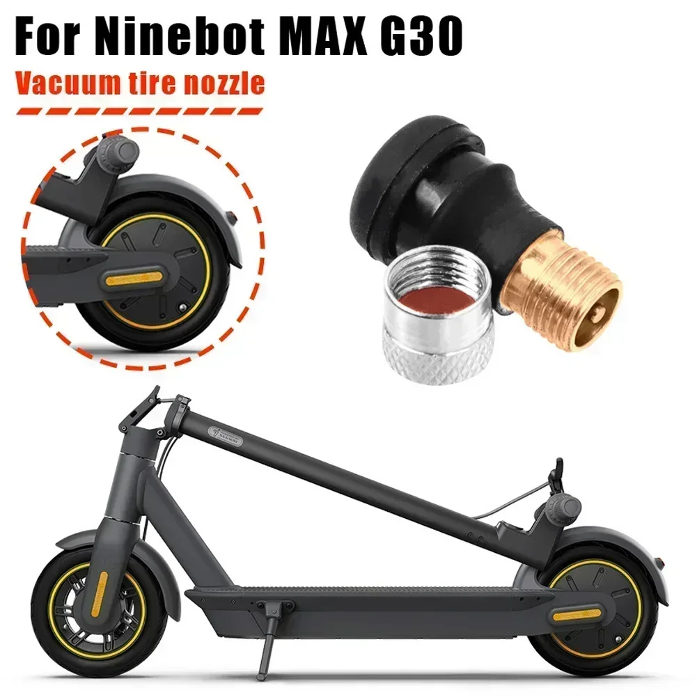 Válvula de aire sin cámara de vacío, gran oferta, para neumáticos Ninebot Max G30, Segway, Scooter Eléctrico, boquilla de aire inflable, 1 ud.