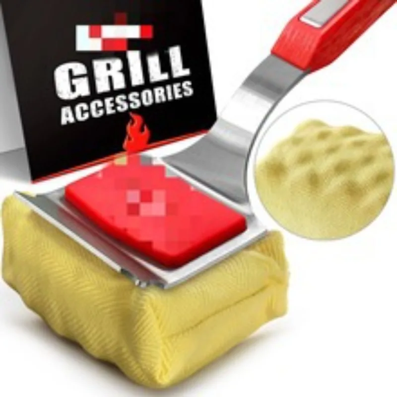 Stainless Steel BBQ Cleaning Brush With Long Handle Portable Grill Washing Tool For Outdoor Barbecue
