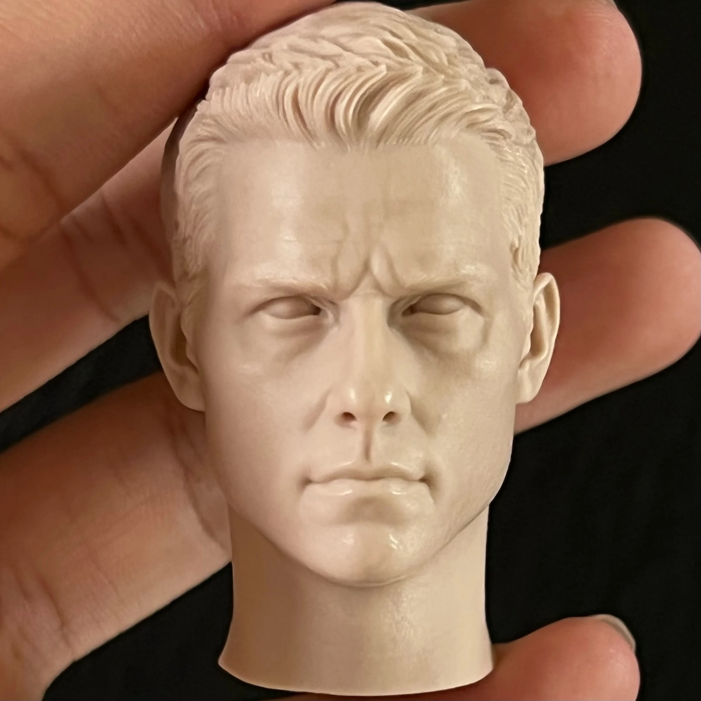 1/6 Die-Cast Resin Human Head Statue Fine Unpainted Free Shipping