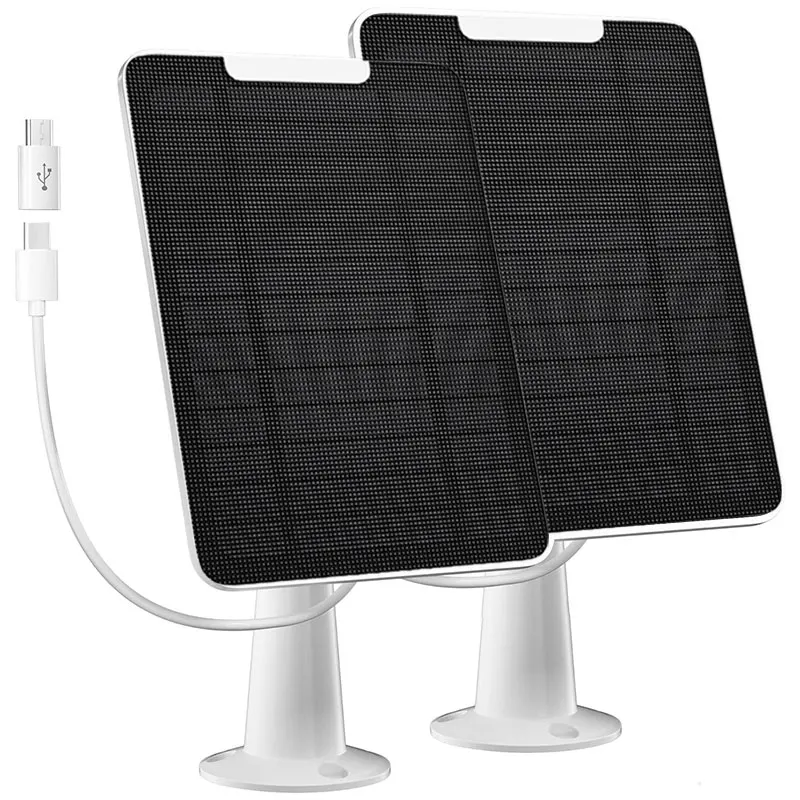 Waterproof ETFE Solar Panel Charging for Security Camera Eufy 2C/2C Pro/E40/E20/2/2 Pro/E/L20/L40/Solo/SoloCam Spotlight etc.