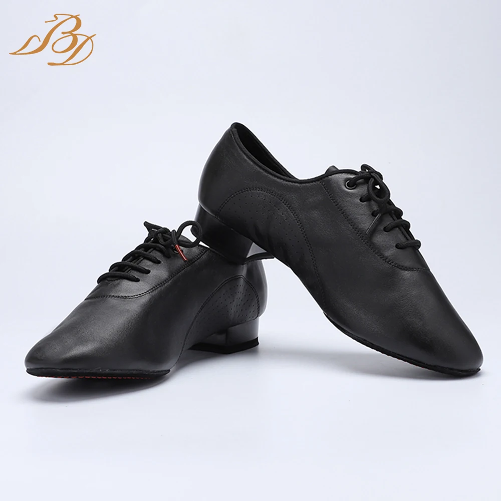 Party Ballroom Boys Latin Dancing Shoes for Man Genuine Leather Soft Sole Perform Competition Sneakers Tango Flamenco Shoe 309
