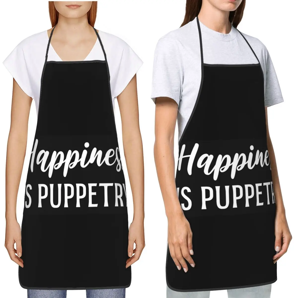 

Фартуки «Счастье кукольное» для шеф-повара, кулинарии, кухни, нагрудник без рукавов, кухонный сарафан для уборки для женщин и мужчин, рисование
