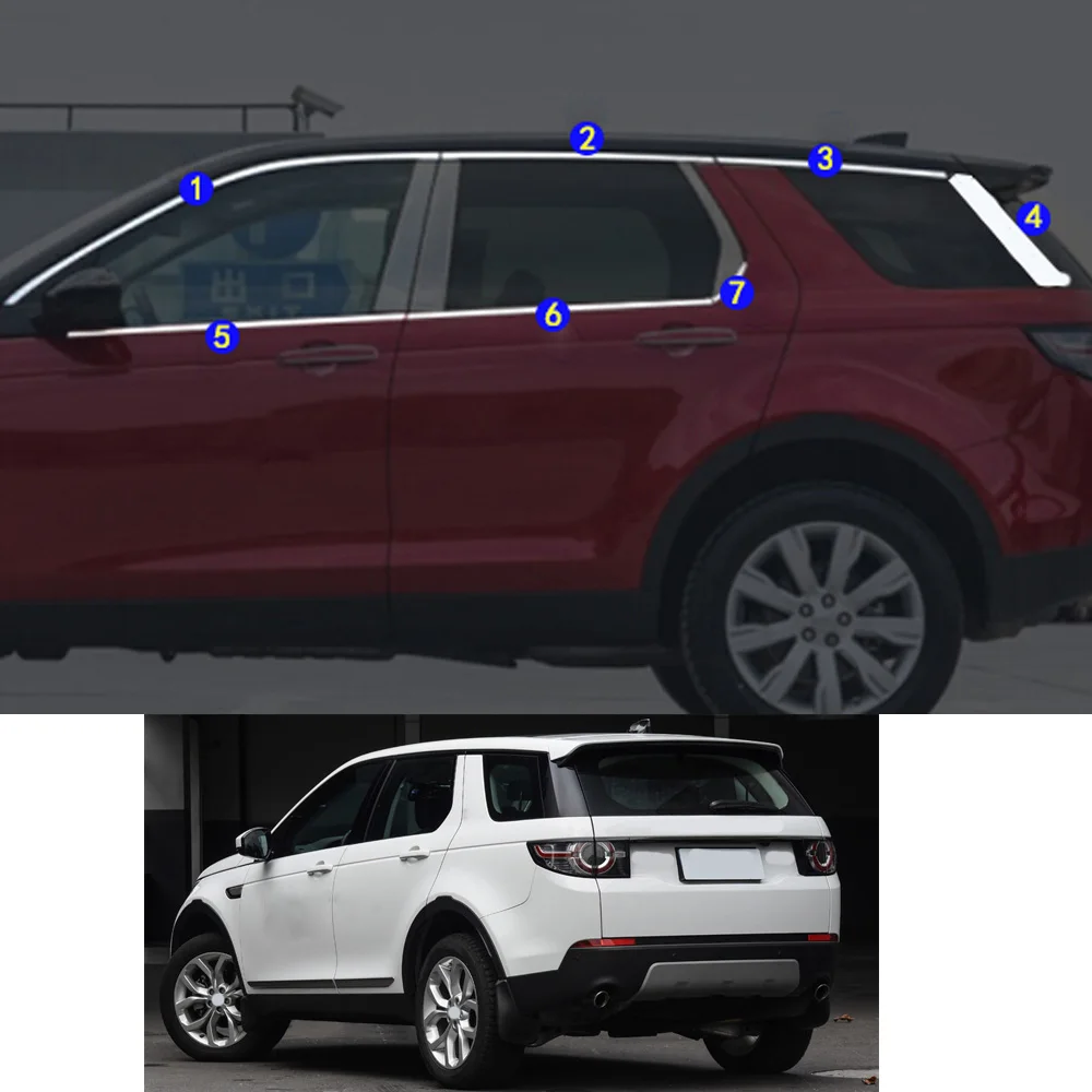 

Для LAND ROVER Discovery Sport 2015 2016 2017 2018 2019 2020 2021, наклейка, декоративная стойка, окно, средняя полоса, отделка рамки, капоты