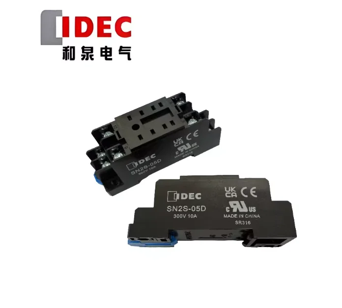 IDEC original genuine Hequan relay socket SN2S-05D small 8-pin base (equipped with RU2S/RN2S)
