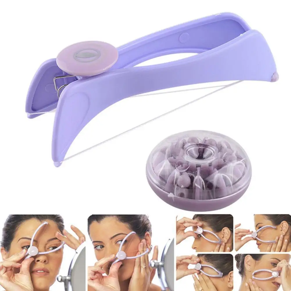 ผู้หญิง MINI Facial Hair Remover ฤดูใบไม้ผลิ Threading เครื่องกําจัดขน Face De featherer กําจัดขน DIY แต่งหน้าเครื่องมือความงามสําหรับแก้ม Ey W5G6