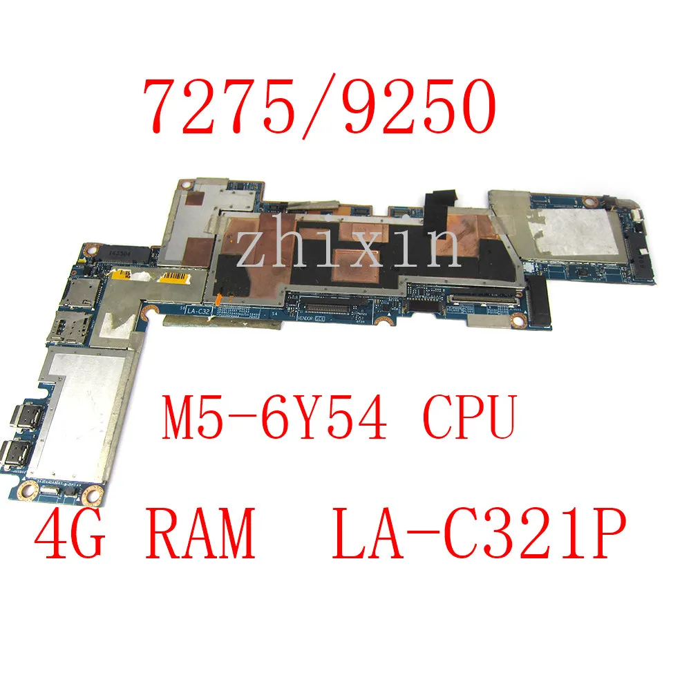 

yourui For DELL Latitude 7275 9250 Laptop motherboard M5-6Y54 4GB CN-0P98DK 0P98DK P98DK LA-C321P Notebook Mainboard