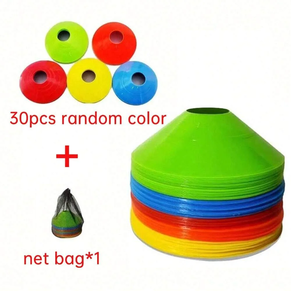 

10/30pcs/Set For Storage Of Football Training Logo Discs with one net bag ,Training Footsteps Set, Logo Disc Set, Basketbal