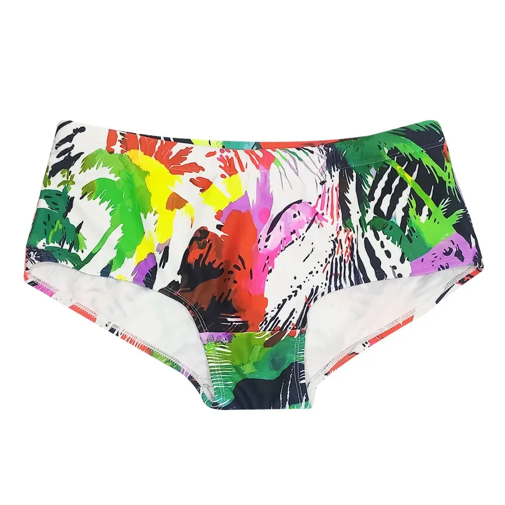 Men Swimwear Palm Multicolor Swimming Trunks Briefs Bikini Board Surf Shorts Boxer Swimsuits Waterproof Beach Sports Underwear