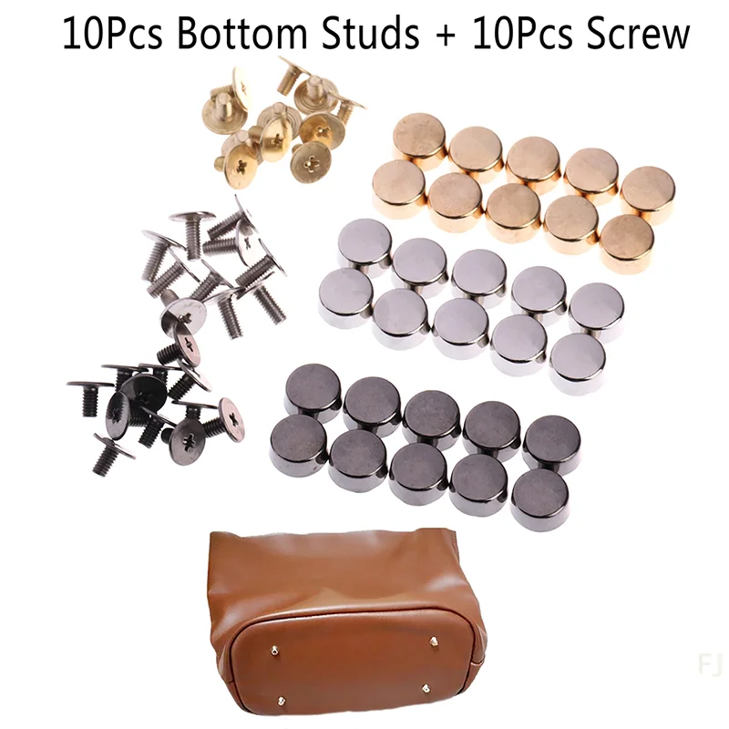 [YU]10Pcs Sewing Accessories Tool Handbag Shoulder Bags Bottom Studs Rivets Screw
