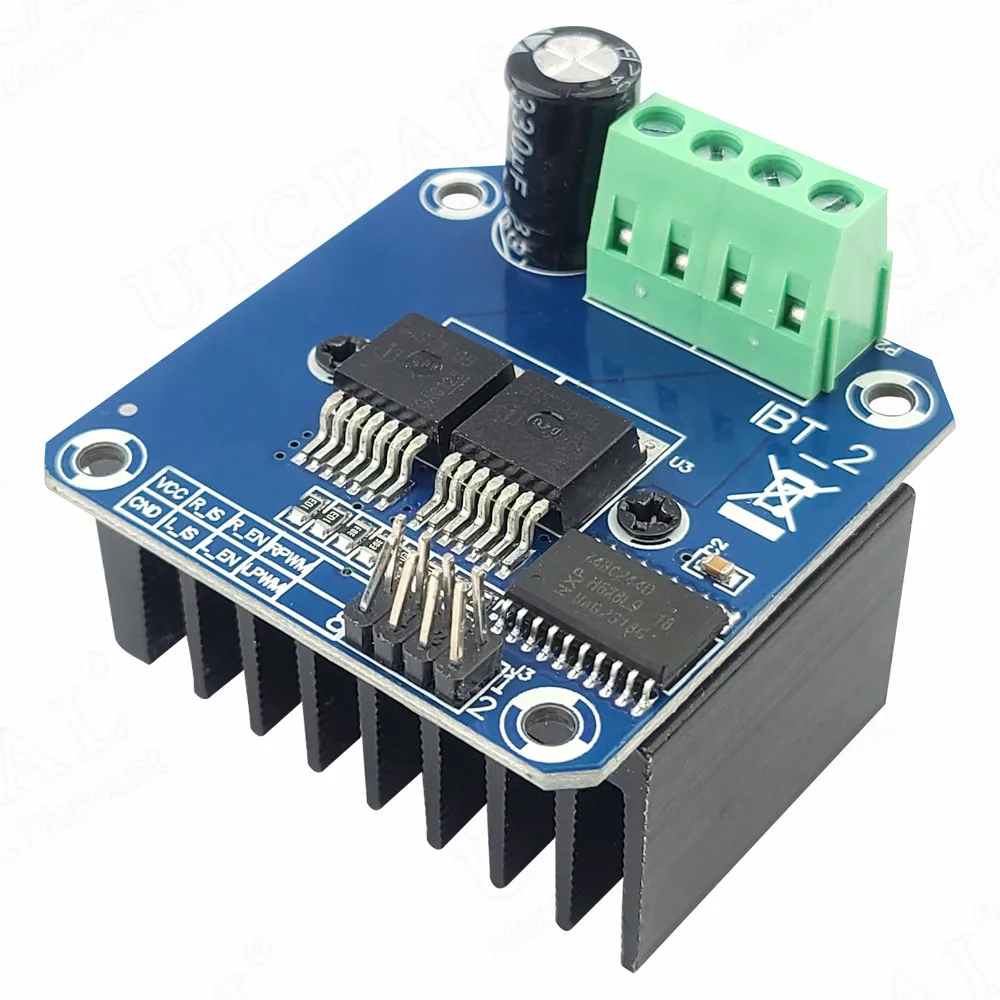 for DIY Smart Car Semiconductor Refrigeration Double BTS7960 43A H-bridge High Power Intelligent Motor Drive Module