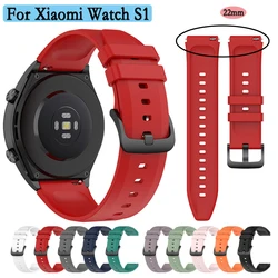 official Strap For Xiaomi Mi Watch S1 Smart Watch Band 22MM Silicone Bracelet For Mi Watch S1 Replacement Correa Wristband