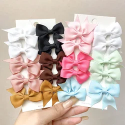 New Baby Hair Clips lovely Hairpins Set Cheer Bow Ribbon Hairclip Kids Hairgripes for Girls Boutique Hairpin Hair Accessories