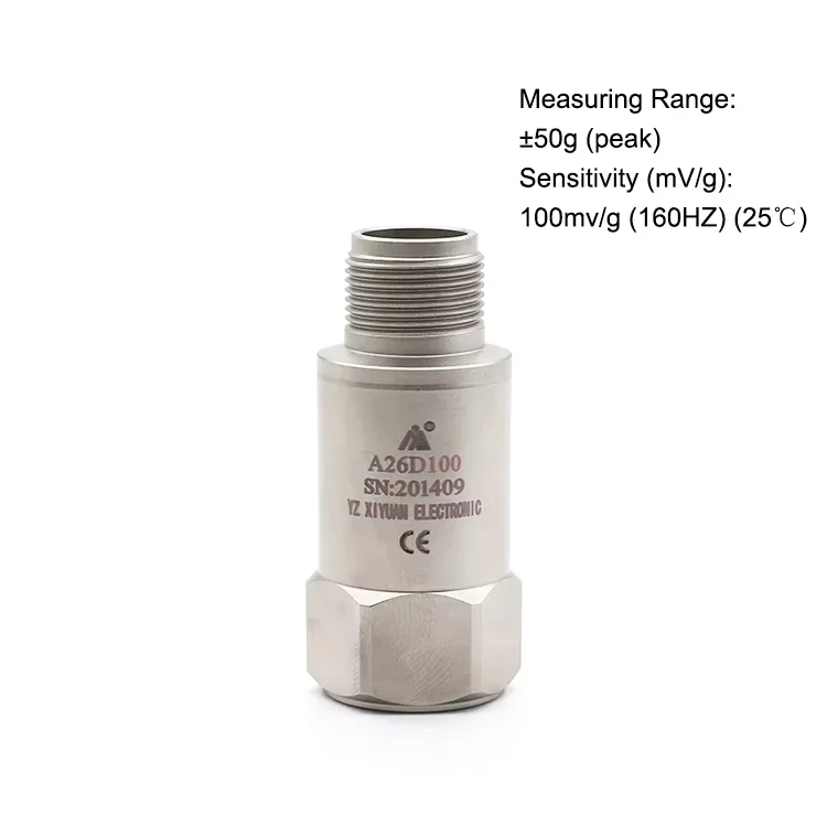 A26D100 100mV/g Voltage Output Accelerometer Industrial Site Monitoring IEPE Accelerometer