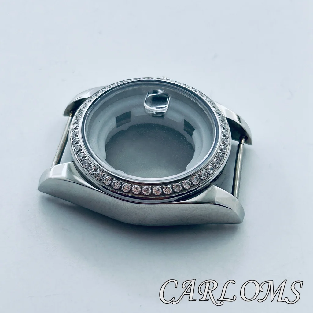 High Quality 31mm Ladies NH05 NH06 Watch Case Silver Gold Rose Gold Solid Stainless Steel Jewelry Bezel Sapphire Glass Watch Par