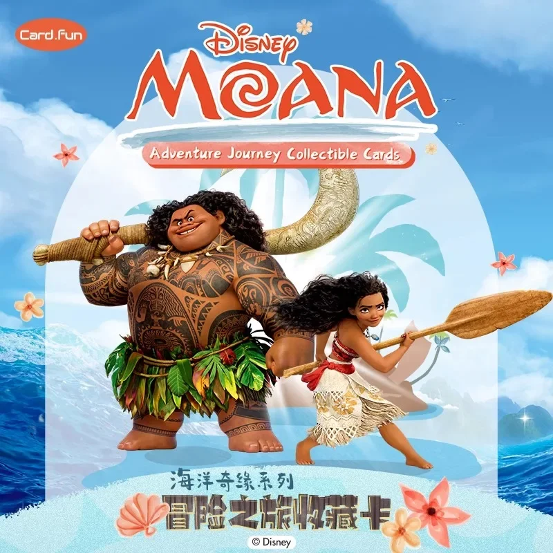 Card Fun Genuine Disney Moana Cards Ocean Qiyuan Adventure Journey Animation Role Moana Simea Collectible Cards Toy Gift