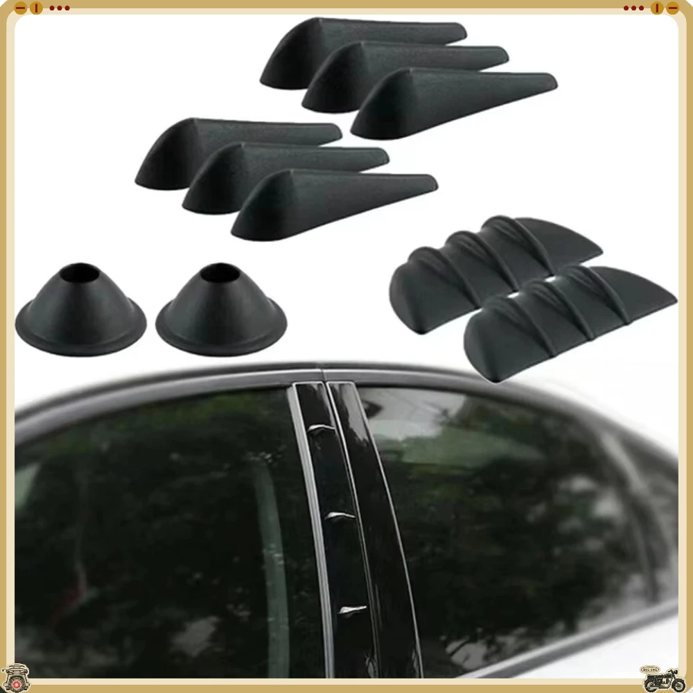 10pcs Universal Car Fairing Body Spoiler Sticker Lowering Wind Noise Reduction Protective Sticker Body Deflector Auto Accessorie