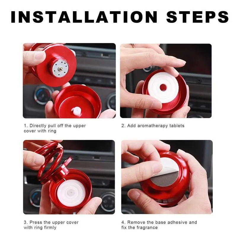 Solar Car Air Fresheners Double Ring Rotating Car Perfume Ornaments Aromatherapy Auto Diffuser Cars Interior Decoration Diffuser