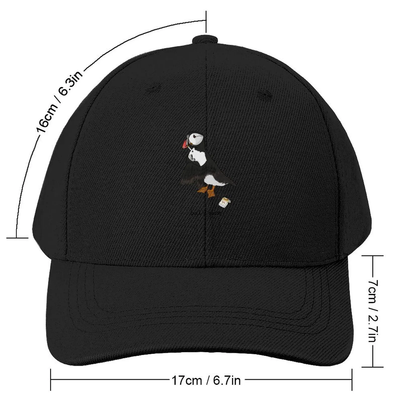 puffing puffin Baseball Cap Horse Hat birthday Beach Outing Brand Man cap Girl Men's