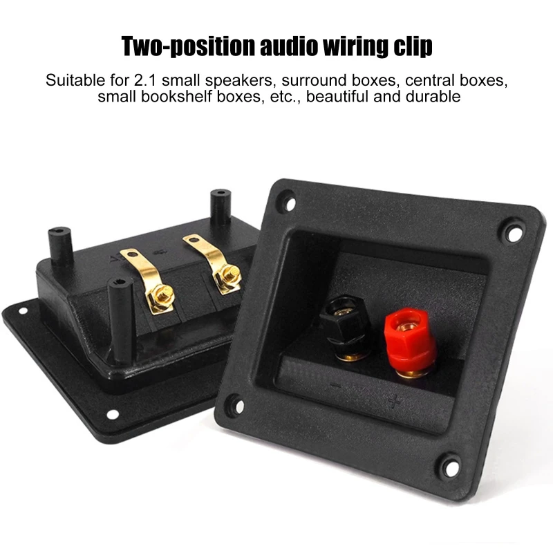 Square 2 Positions Junction Box Spring Clip Speaker Cabinet Binding Post Cups Repair Speaker Box Terminal Cup