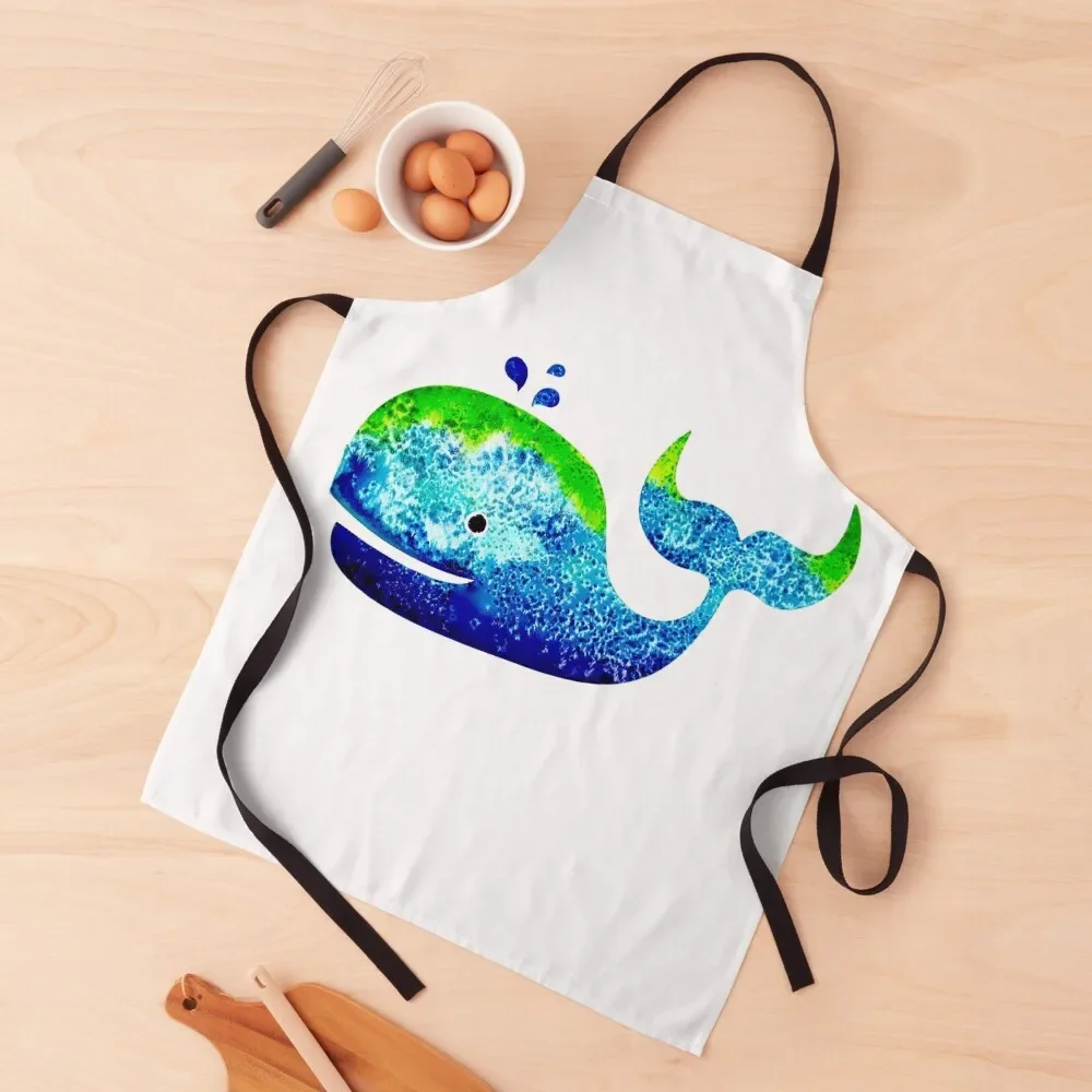 

Whale Cartoon Apron with personal logo Salon Apron