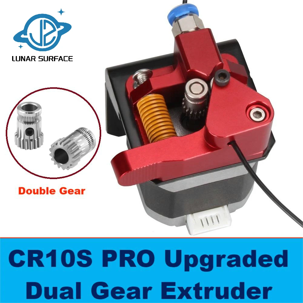 

LS-3D Printer Part CR-10S PRO Extruder Upgraded Dual Gear MK8 Extruder Double Pulleys Metal Direct Extruder For CR10S Pro HotEnd