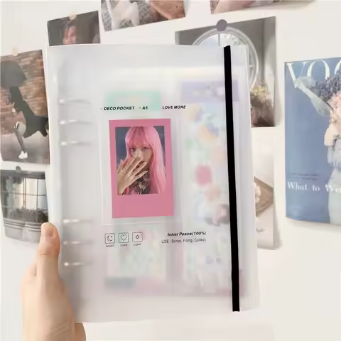 A5 Kpop Binder Photocards Holder Ins Album Book 3 Inch Heart Photo Albums Kpop Idol Photocard Protector Cover Bindering Machine