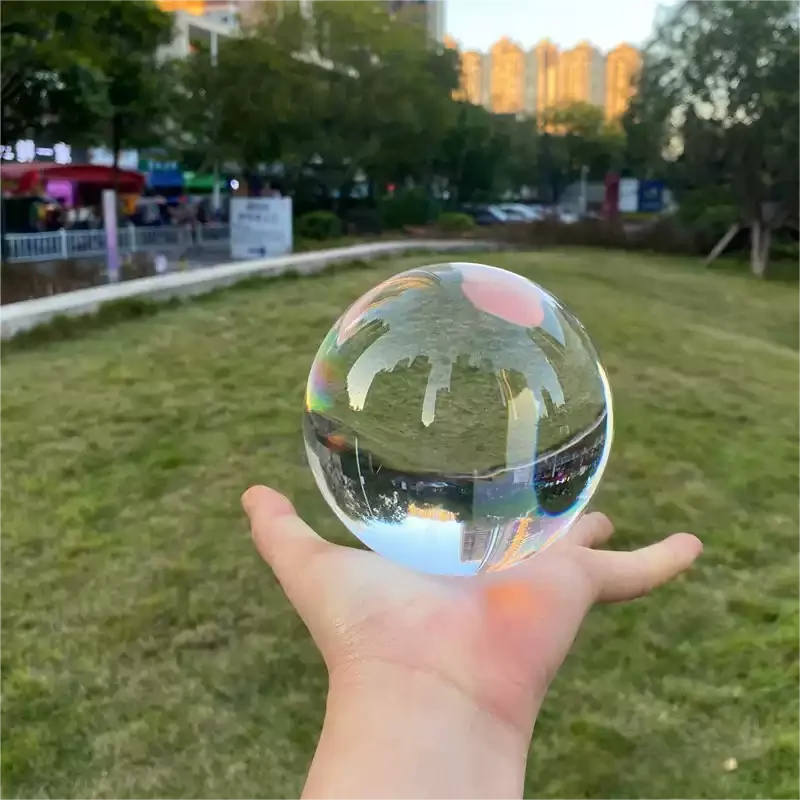 100 مللي متر كريستال الكرة الاكريليك شعوذة كرات الأداء البهلواني واضح لعبة أداة الحرف الملونة كرات سحرية الحلي هدية