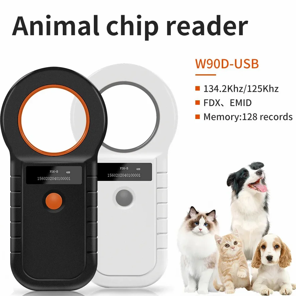 

RFID-сканер для считывания животных 134,2 кГц и 125 кГц — 15 цифр, поддержка FDX-B EMID ISO 11784/85, для микрочипа собак, коровы, рыбы, скота