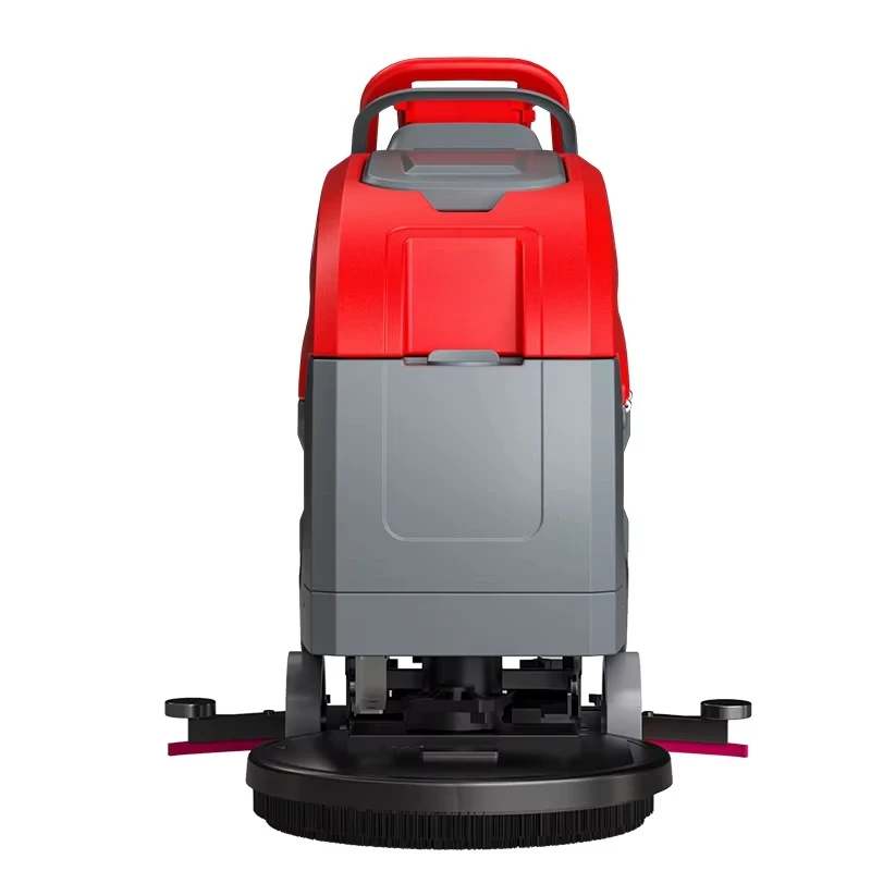 Electric Mini Floor Scrubber Commercial Grade Walk Behind Battery Operated Compact Floor Scrubber