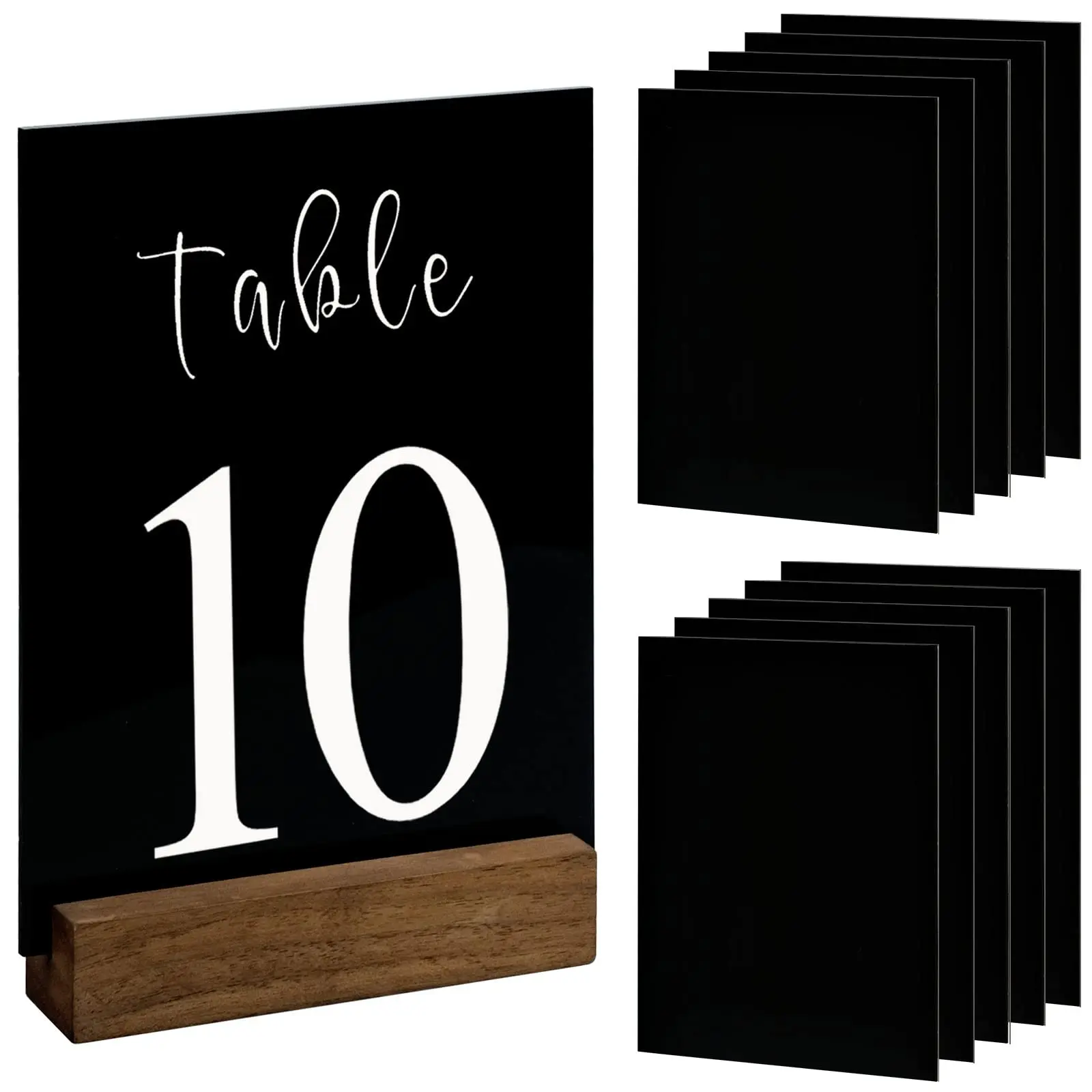 

Black Acrylic Sign Blank for Tabletop Sign,DIY Blank Acrylic Sheet for Wedding Reception Sign,Table Display for Party Events