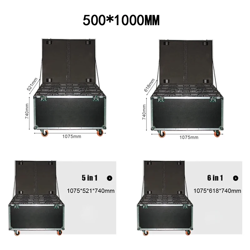 Customized Size Rental LED Display Die Casting Wooden Aluminum Cabinet with Flight Case Packaging Accessories