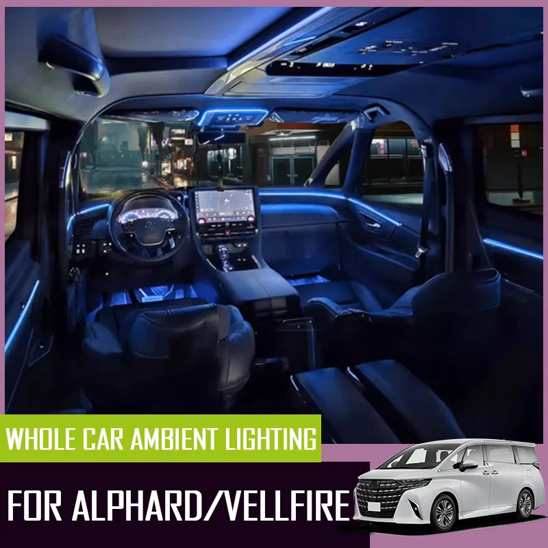 Automotive interior light strips fit for Toyota Alphard Vellfire 40 Series ambient lighting 2024 interior modification