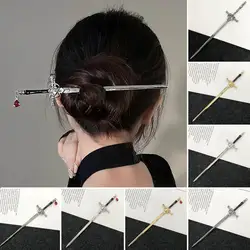 Ladies Hairpin Ancient Sword Bright Luster Plating Smooth Surface Chinese Anti Fall Hair Stick Hair Accessories